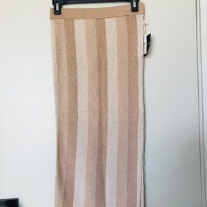 Forever 21 skirt- long . Blush/ Gold